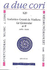 Lodovico Grossi da Viadana Notenblätter La Genovese a 8 für 8 Instrumente in 2 Chören
