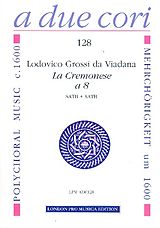 Lodovico Grossi da Viadana Notenblätter La Cremonese a 8 für 8 Instrumente in 2 Chören