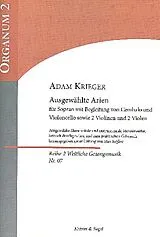 Adam Krieger Notenblätter Ausgewählte Arien