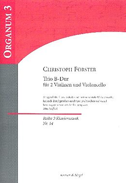 Christoph Heinrich Förster Notenblätter Trio B-Dur