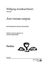 Wolfgang Amadeus Mozart Notenblätter Ave verum corpus