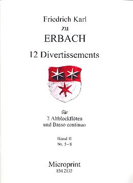 Friedrich Karl Graf zu Erbach Notenblätter 12 Divertissements Band 2 (Nr.4-8)