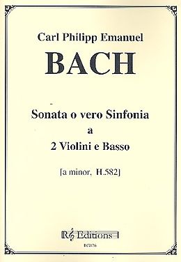 Carl Philipp Emanuel Bach Notenblätter Sonata o vero Sinfonia a-Moll H582