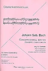 Johann Sebastian Bach Notenblätter Konzert d-Moll BWV974