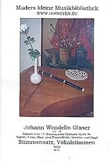 Johann Wendelin Glaser Notenblätter Kantate zum 17. Sonntag Trinitatis GLWV86