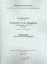 Luigi Boccherini Notenblätter Concerto in re maggiore GerB479 für Violoncello, Streicher und Bc