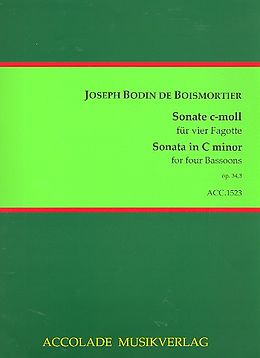 Joseph Bodin de Boismortier Notenblätter Sonate c-Moll op.34,3