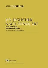 Stefan Schäfer Notenblätter Ein jeglicher nach seiner Art