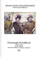 Christoph Schaffrath Notenblätter Solo g-Moll