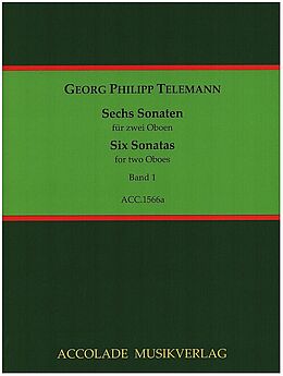 Georg Philipp Telemann Notenblätter 6 Sonaten TWV40-101-106 Band 1 (Nrs.1-3)