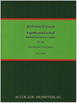 Antonio Vivaldi Notenblätter Konzert a-moll RV498