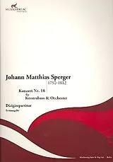 Johann Matthias Sperger Notenblätter Konzert c-Moll Nr.18