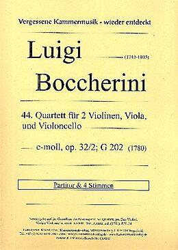 Luigi Boccherini Notenblätter Quartett e-Moll Nr.44 op.32,2 G202