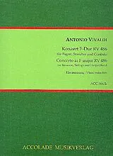 Antonio Vivaldi Notenblätter Konzert F-Dur RV486 für Fagott, Streichorchester und Cembalo