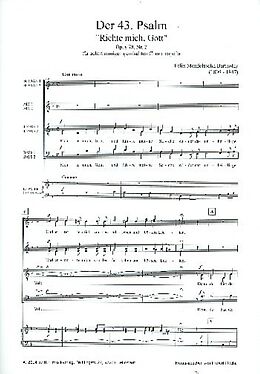 Felix Mendelssohn-Bartholdy Notenblätter Richte mich Gott op.78,2
