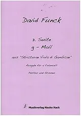 David Funck Notenblätter Suite g-Moll Nr.3 aus Structurae Viola di Gambicae