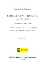 Evaristo Felice Dall'Abaco Notenblätter Concerto all unisono D-Dur op.2,6