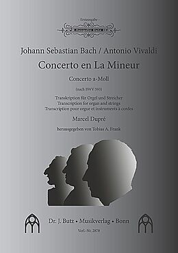 Johann Sebastian Bach Notenblätter Konzert a-Moll BWV593