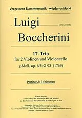 Luigi Boccherini Notenblätter Trio g-Moll Nr.17 op.6,5 G93