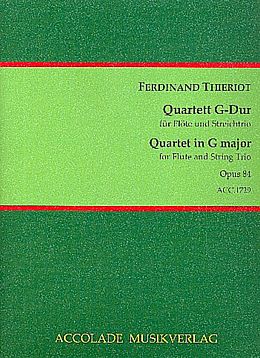Ferdinand Thieriot Notenblätter Quartett G-Dur op.84