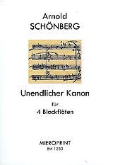 Arnold Schönberg Notenblätter Unendlicher Kanon