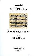Arnold Schönberg Notenblätter Unendlicher Kanon