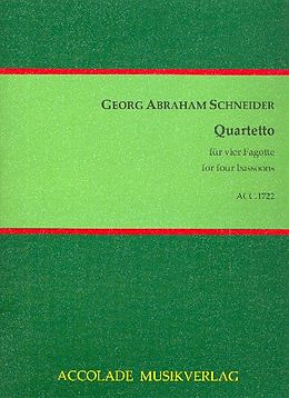 Georg Abraham Schneider Notenblätter Quartetto