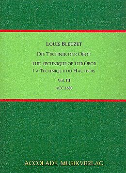 Louis Bleuzet Notenblätter Die Technik der Oboe Band 3 (dt/frz/en)