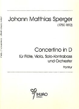 Johann Matthias Sperger Notenblätter Concertino D-Dur
