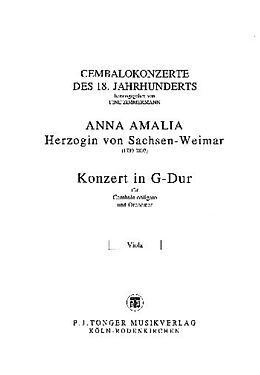 Anna Amalia von Sachsen-Weimar Notenblätter Konzert G-Dur