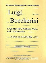Luigi Boccherini Notenblätter Quintett A-Dur Nr.8 op.11,2 G272