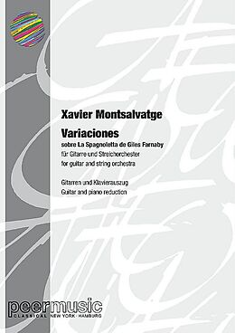 Xavier Montsalvatge Notenblätter Variaciones sobre La Spagnoletta de Giles Farnaby