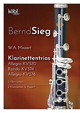 Wolfgang Amadeus Mozart Notenblätter 3 Klarinettentrios