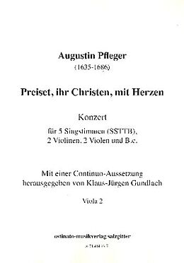 Augustin Pfleger Notenblätter Preiset ihr Christen mit Herzen