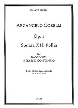 Arcangelo Corelli Notenblätter Sonata op.5,12 (Follia)
