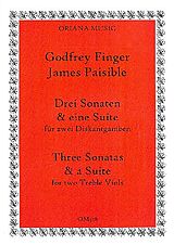 Gottfried Finger Notenblätter 3 Sonaten und eine Suite