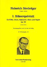 Heinrich Simbriger Notenblätter Quintett Nr.1 op.93
