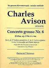 Charles Avison Notenblätter Concerto grosso D-Dur op.2,6