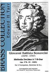 Giovanni Battista Bononcini Notenblätter Sinfonia Decima op.3 Nr.10 à 7 D-Dur