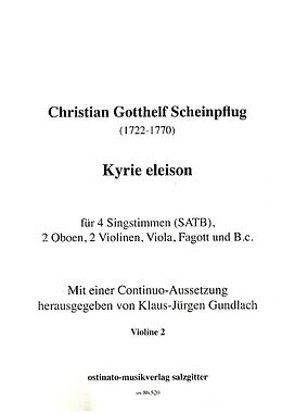 Christian Gotthelf Scheinpflug Notenblätter Kyrie Eleison