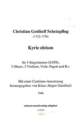 Christian Gotthelf Scheinpflug Notenblätter Kyrie Eleison