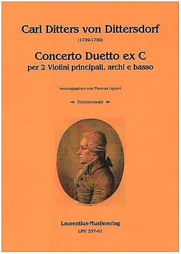 Karl Ditters von Dittersdorf Notenblätter Concerto Duetto ex C