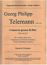 Georg Philipp Telemann Notenblätter Concerto grosso B-Dur TWV54-B1