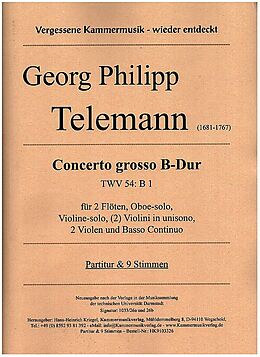 Georg Philipp Telemann Notenblätter Concerto grosso B-Dur TWV54-B1