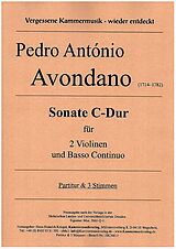Pedro António Avondano Notenblätter Sonate C-Dur