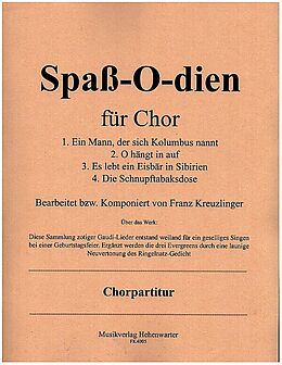 Franz Kreuzlinger Notenblätter Spass-O-dien