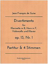 Jean Francois de Guise Notenblätter Divertimento op.13 Nr.1