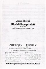Jürgen Pfiester Notenblätter Blechbläserquintett Nr.1