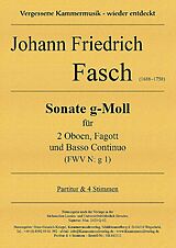Johann Friedrich Fasch Notenblätter Sonate g-Moll (FWV Ng1)