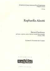 Raffaela Aleotti Notenblätter Sacrae Cantiones vol.1